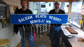 Another full stringer of fish caught at Balsam Beach Resort.